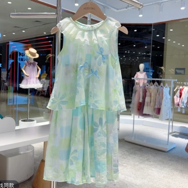 套头碎花女夏季休闲风常规套装女装印花连衣裙扎染