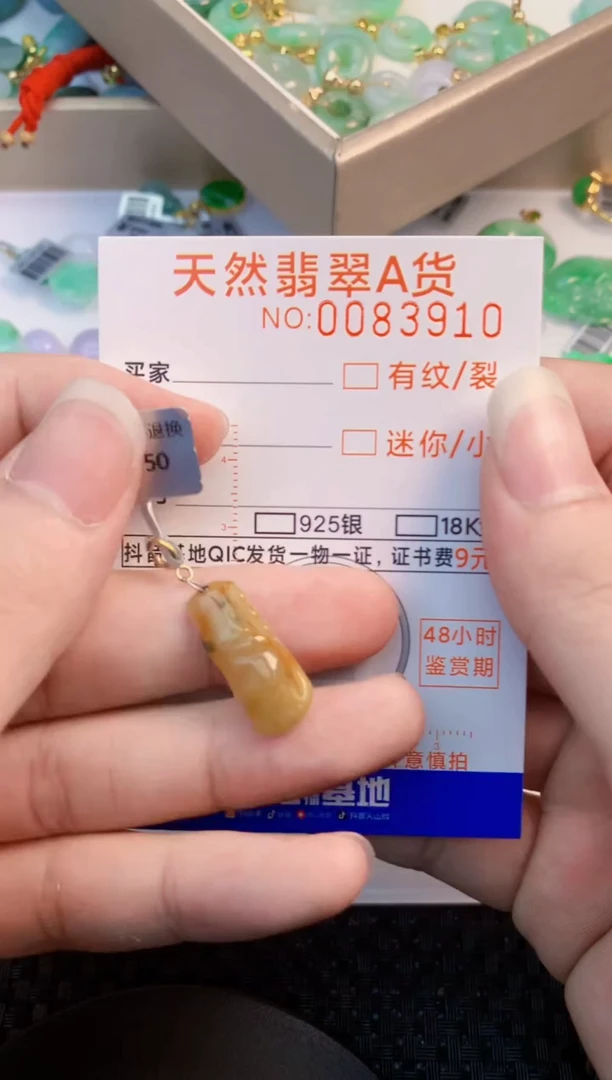翡翠未镶嵌吊坠(不含链)           1