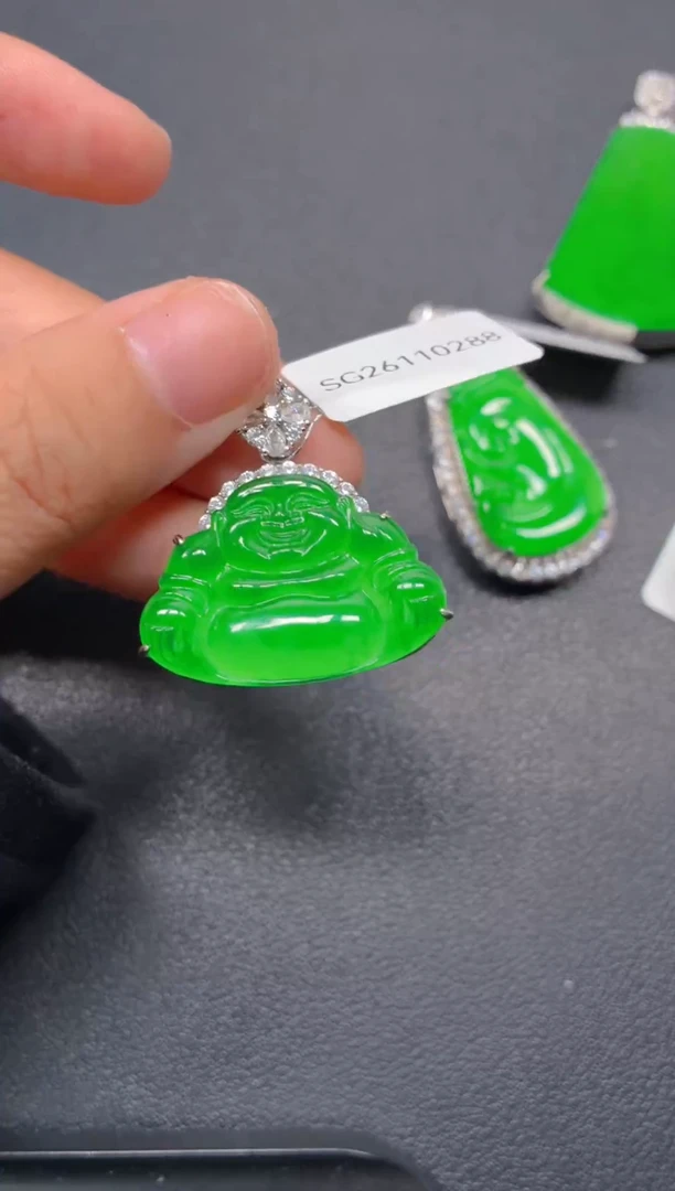 颈饰银S925镶嵌翡翠1