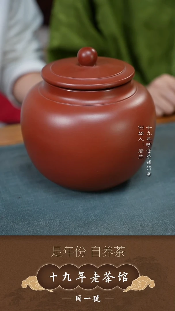 紫砂茶叶罐宜兴原矿紫砂茶叶罐+10沱赤玉