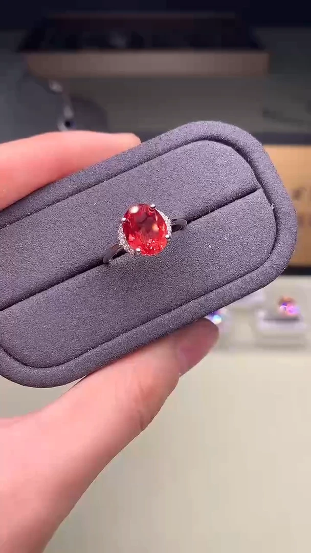 无925银轻奢款莲花色戒指