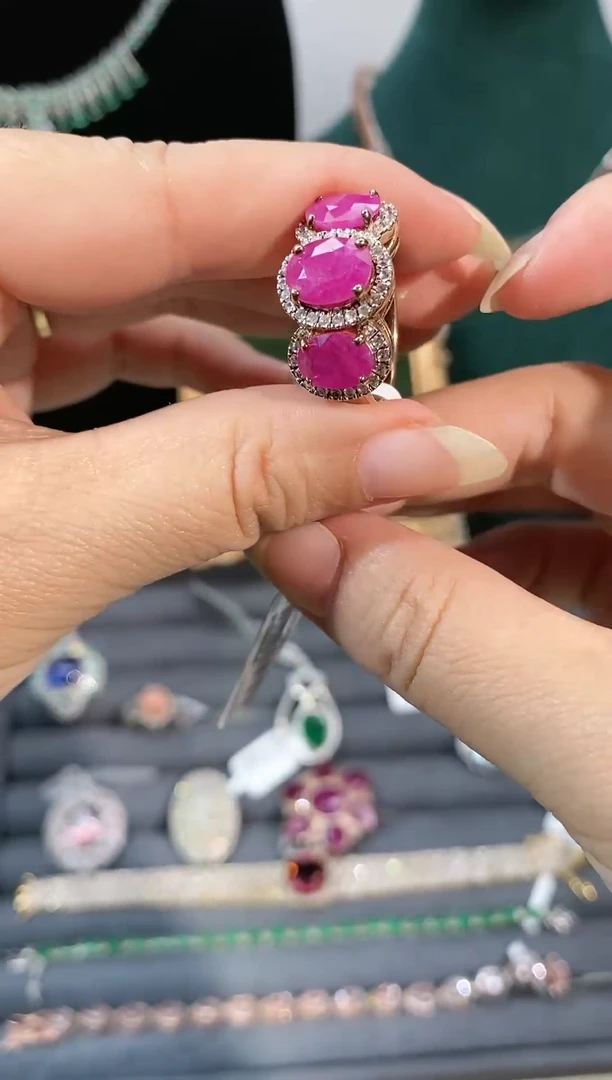 未镶嵌戒指红宝石天然红宝石戒指