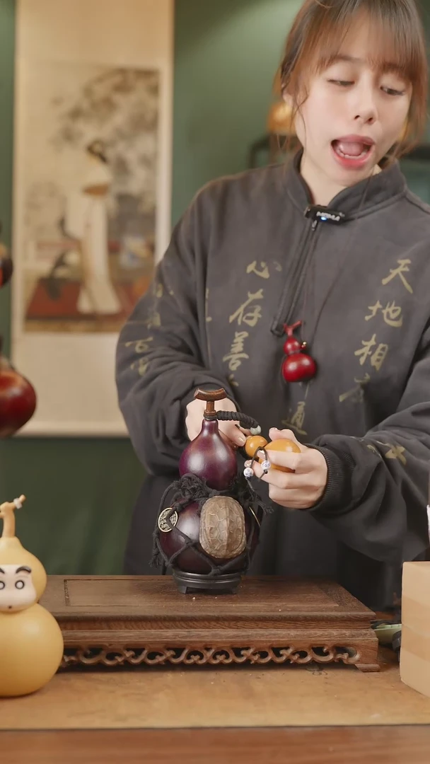 【闪购商品】304号精品天然大漆工艺防渗内胆酒葫芦~