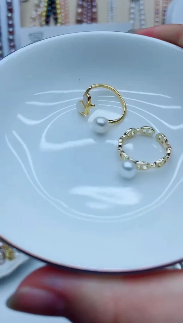 淡水珍珠未镶嵌颈饰戒指多样性发其一