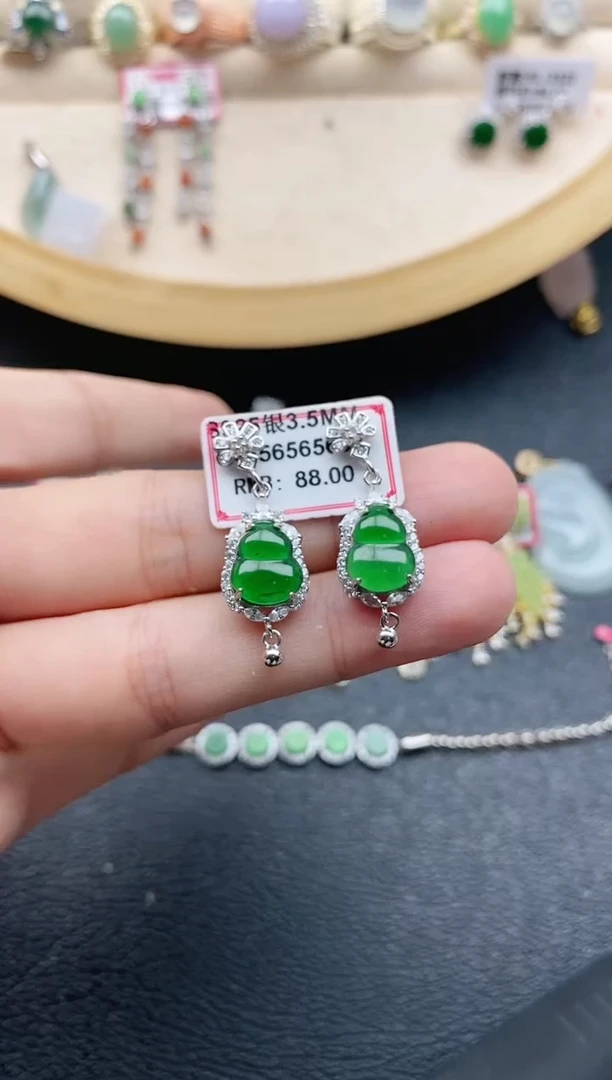 翡翠戒指银S925镶嵌1