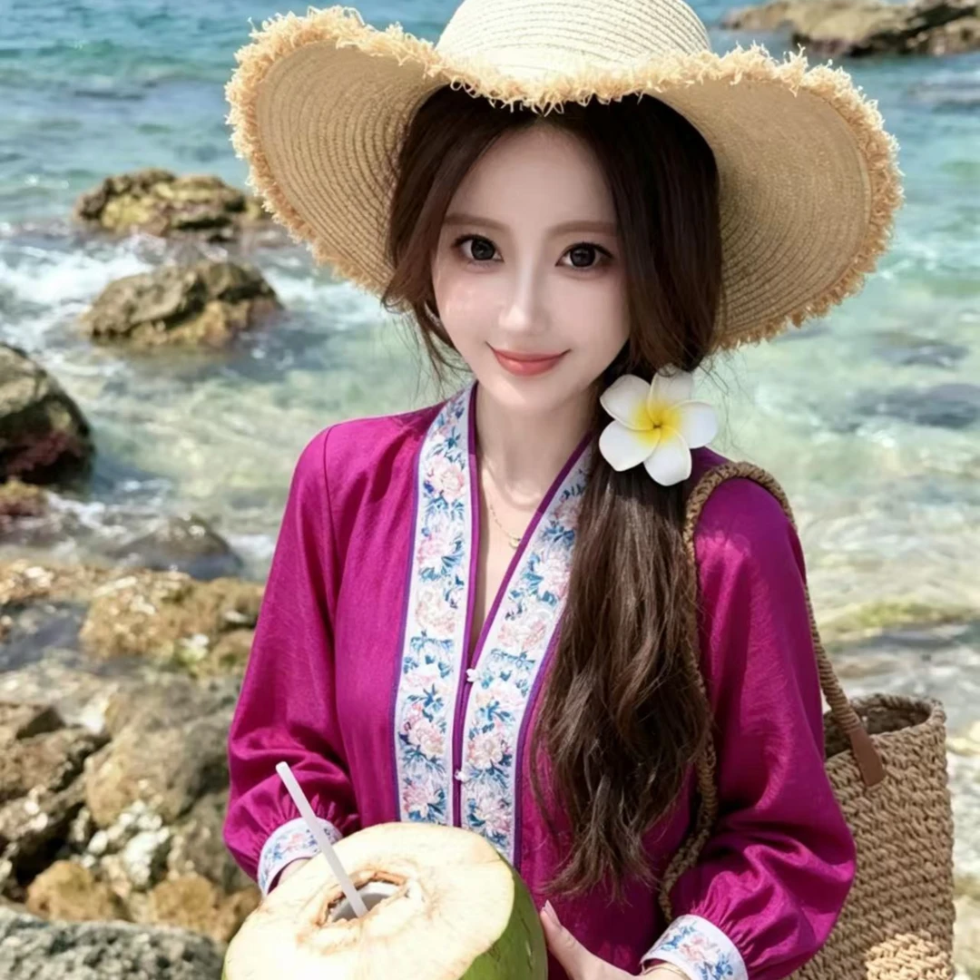 「椿樱时节」丽古龙中国风原创日常时尚百搭设计感中式女装上衣