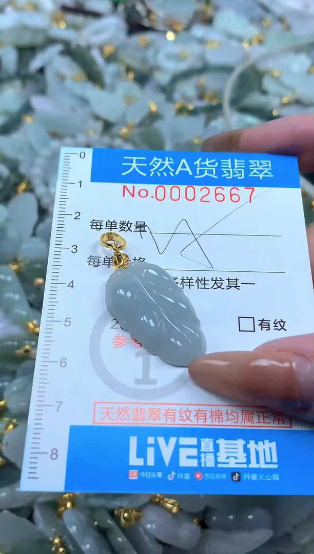 颈饰未镶嵌翡翠净货挂件-2667