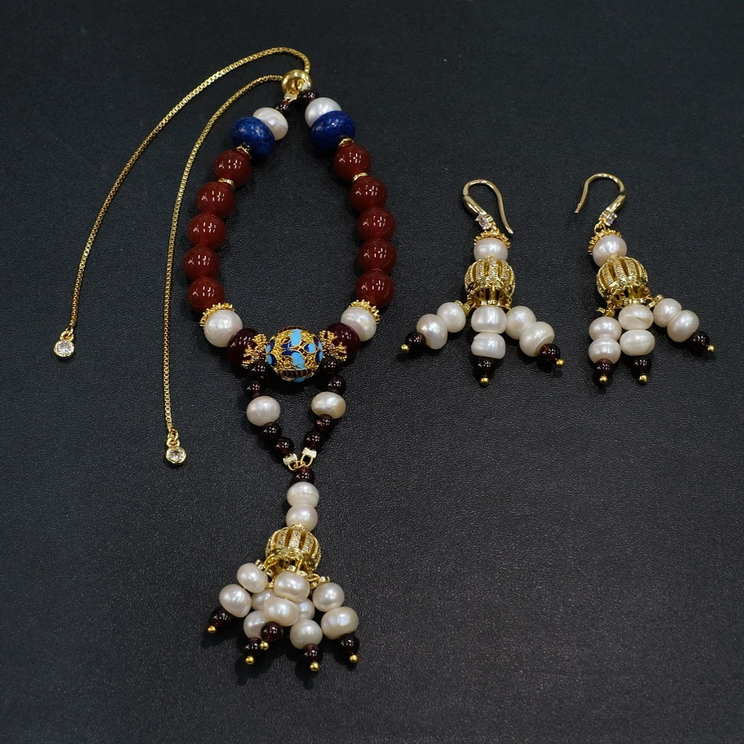 SUIYIDA/隋宜达 琉璃仿珍珠手链 玉石琉璃手串古风个性2025新款