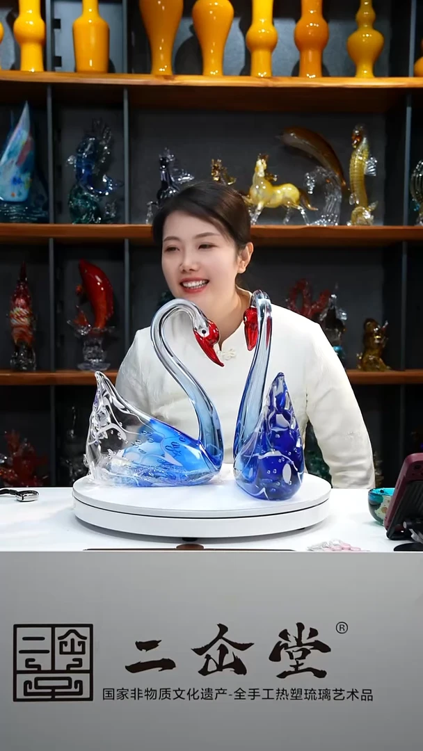 手工艺品琉璃天鹅