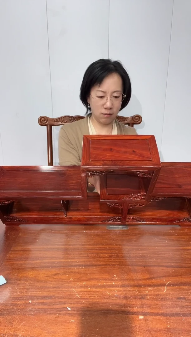 木小叶红檀博古架