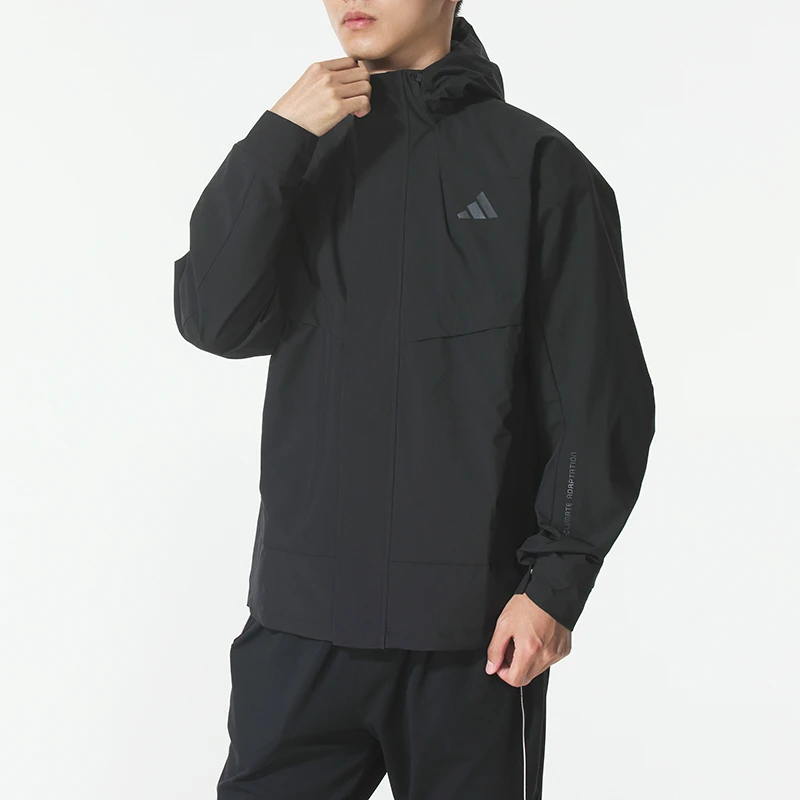adidas阿迪达斯外套男装2025秋季新款运动服跑步训练连帽夹克开衫