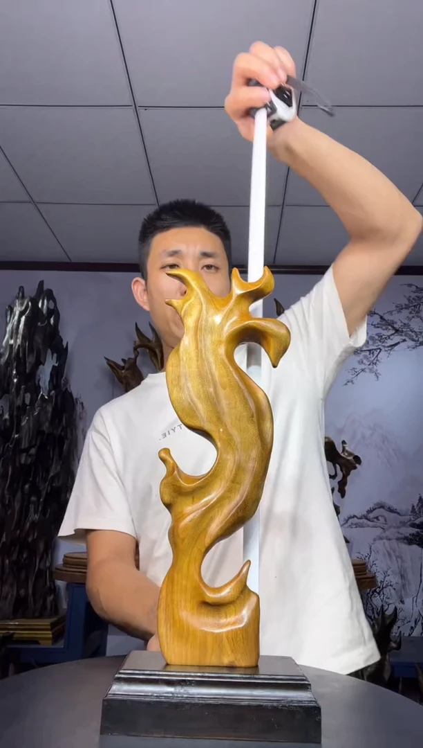 金丝楠木雕款吴*金丝楠木工艺品摆件