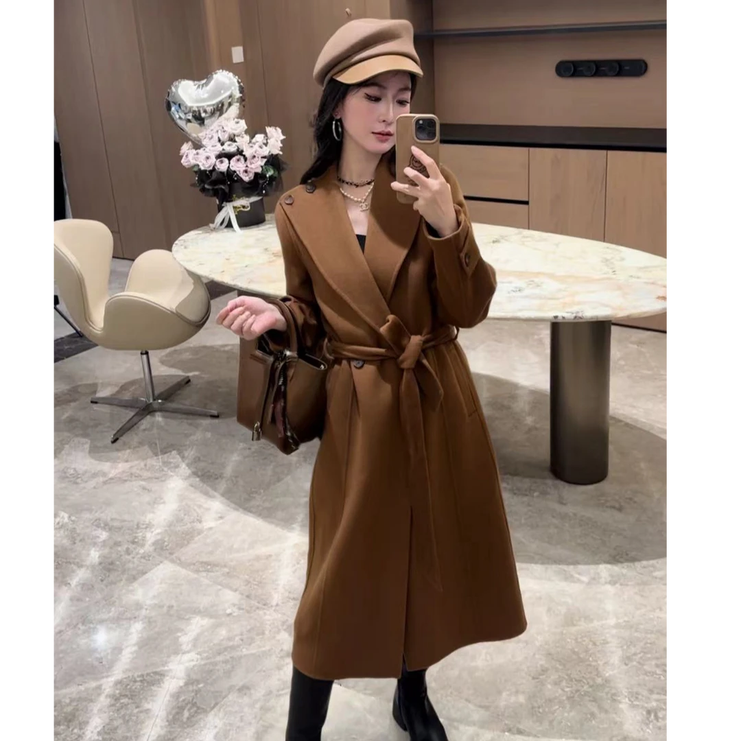 现货【露哥专属】极简高级感秋冬新款羊绒大衣