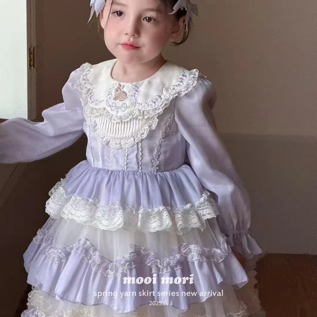 茉莉岛~女童甜美洛丽塔公主裙18702紫色（22--20外）