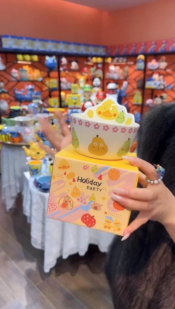 瓷片@@黄色小鸭陶瓷酸奶碗