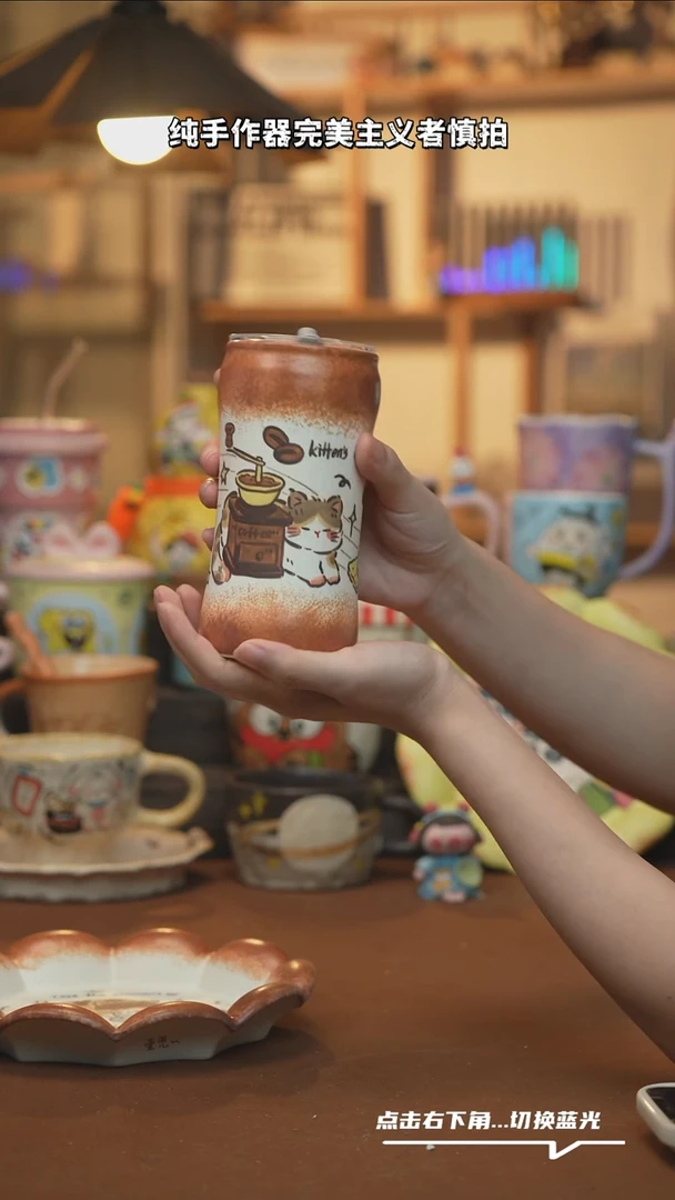 摆件A1053设计师原创手绘陶瓷