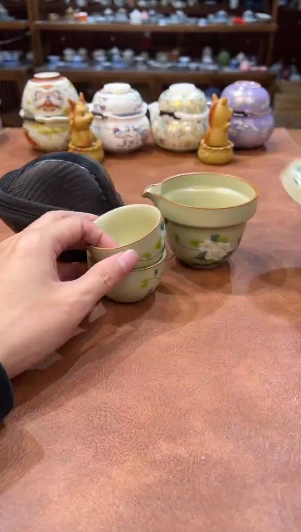 真的很便宜会开片的旅行茶具