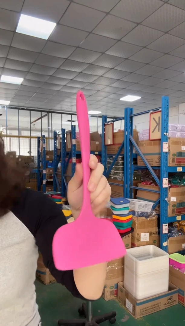 硅胶玫红色-迷你宽铲