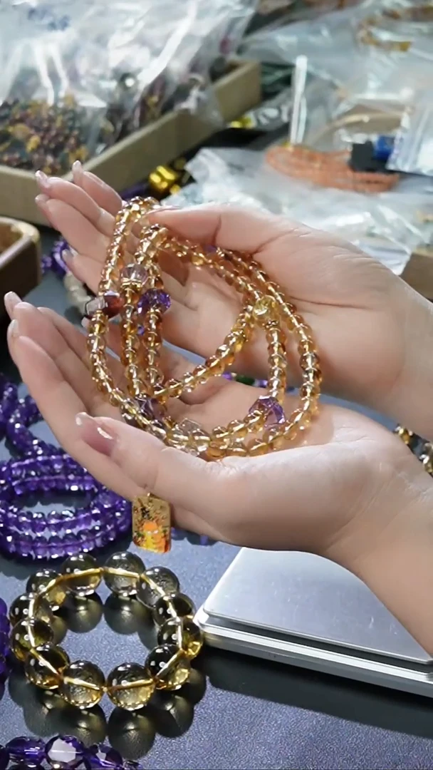 【闪购商品】黄晶手链未镶嵌手串0209063