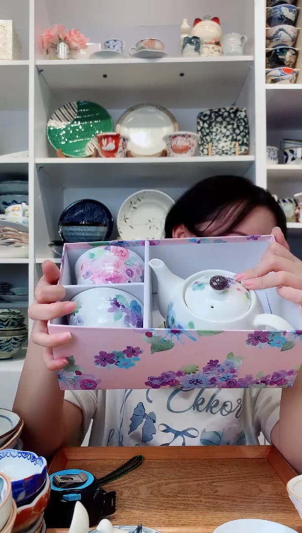 陶瓷【孤品】和蓝一壶两杯套装