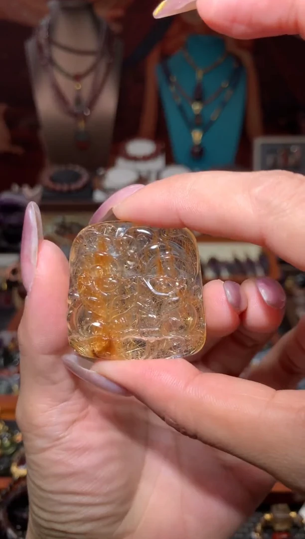 未镶嵌珠宝半成品水晶钛板晶凤九吊坠