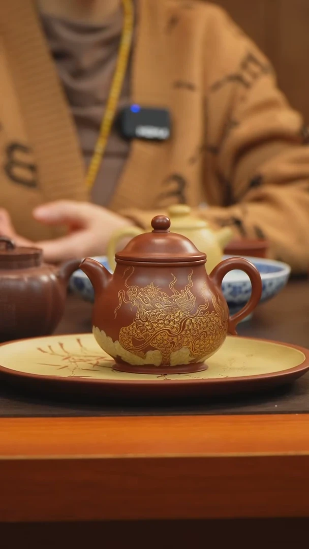 宜兴原矿高端紫砂-潘壶