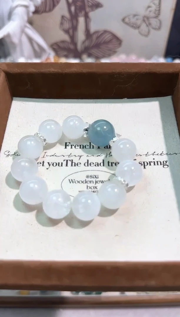 水晶手链合金白幽灵