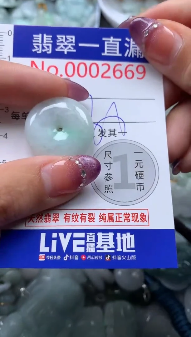 翡翠未镶嵌吊坠(不含链)2669