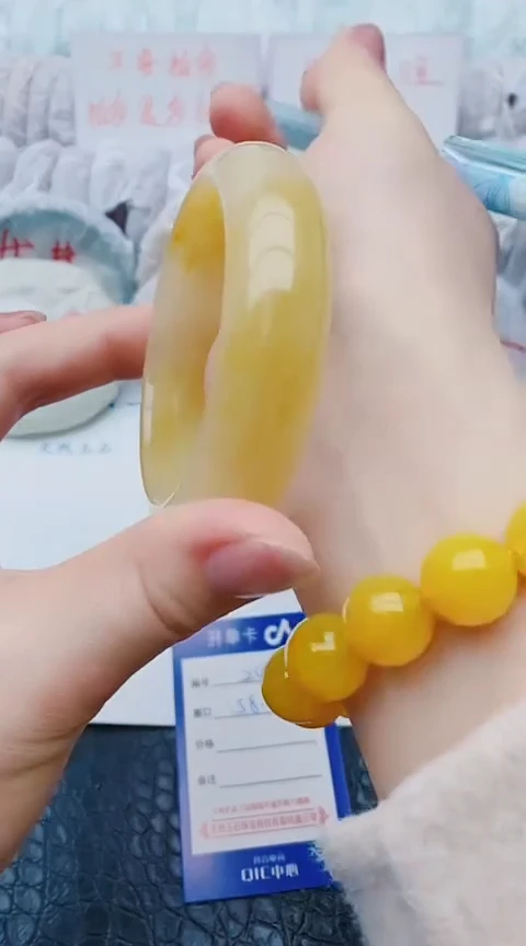 未镶嵌手镯石英质玉z44+57-58