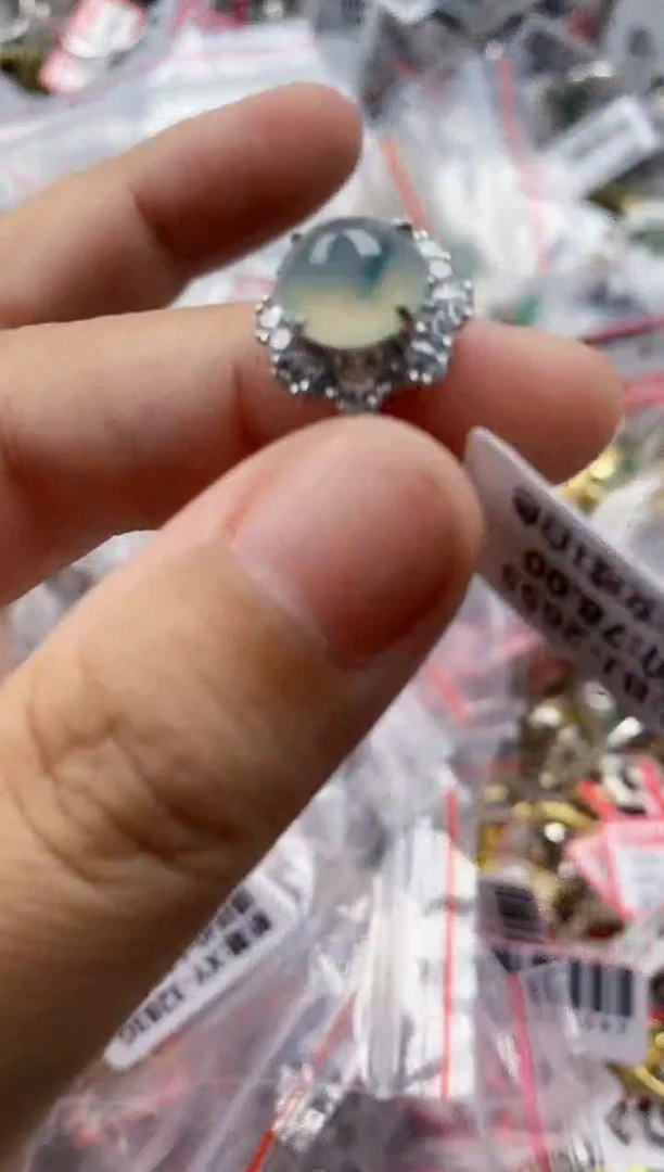 翡翠戒指银S925镶嵌111     2