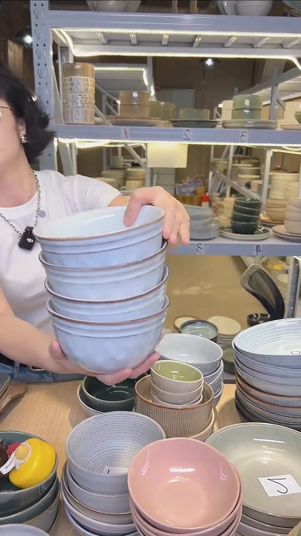 瓷119外贸尾货高温釉下彩陶瓷餐具默认微瑕