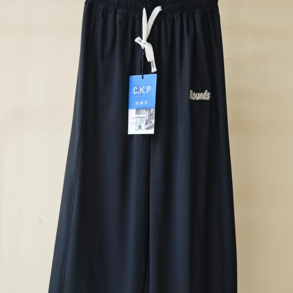 B002黑色青少年时尚潮流裤脚两穿休闲速干裤