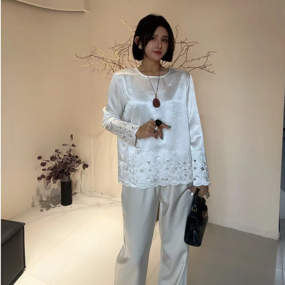 2025新中式轻奢高级气质时尚优雅打底女装上衣