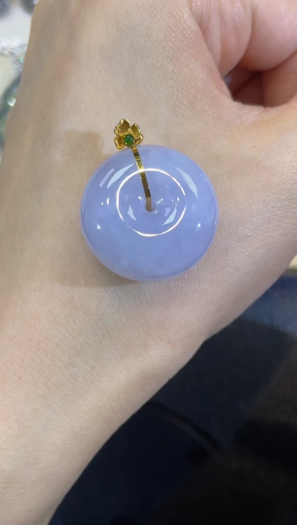 吊坠(不含链)18K金镶嵌翡翠团购1