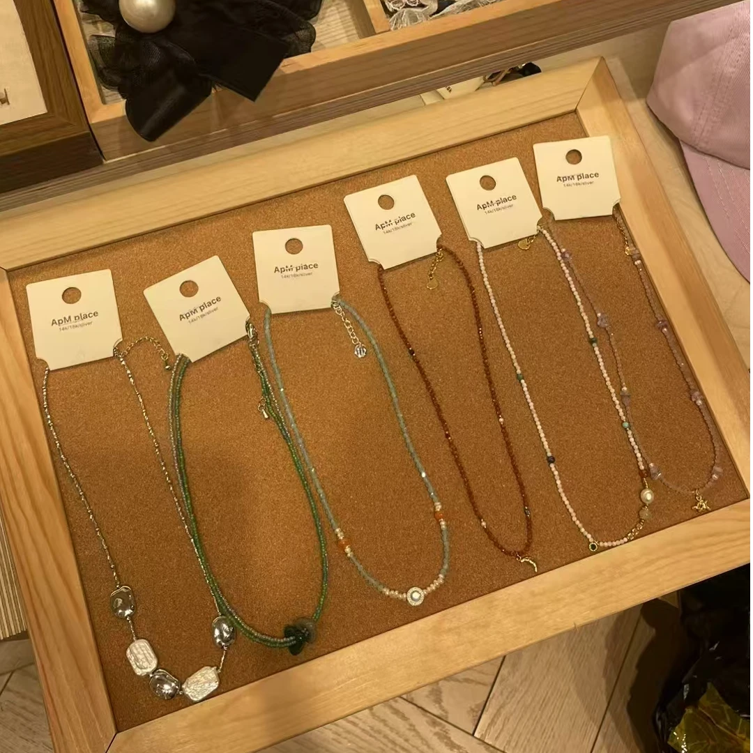 钛钢锆石吊坠 ins博主原单珍珠气质项链简约时尚小众