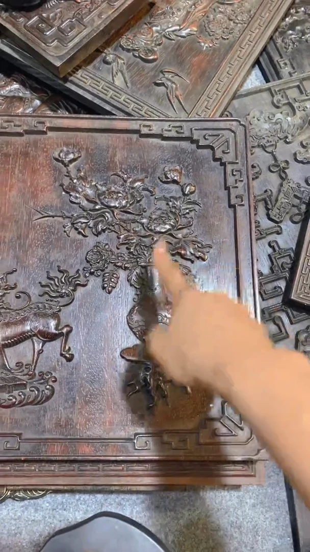 香榧木紫檀拆件雕刻板以直播间实物为准