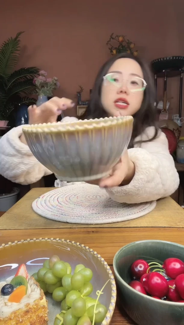 陶瓷6英寸珠点面碗 微瑕疵