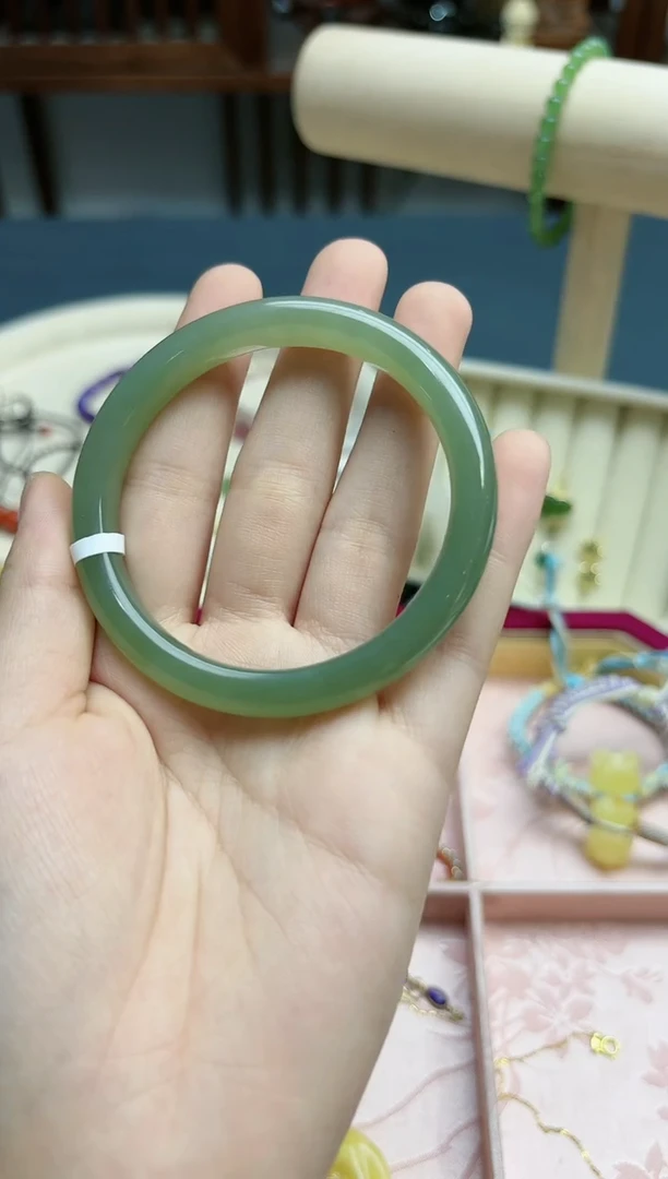 【闪购商品】和田玉手镯未镶嵌和田玉53#手镯*1 YR