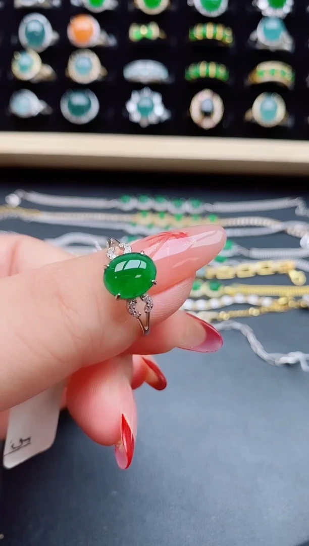 【闪购商品】翡翠戒指银S925镶嵌50805580