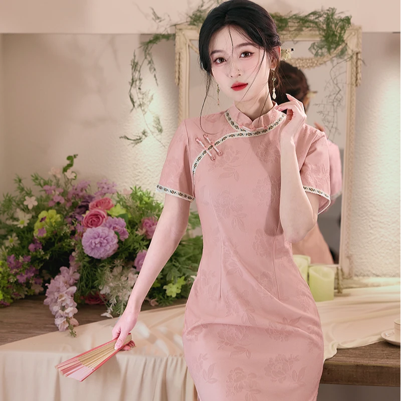 沫姿《绣春》新中式旗袍2025新款夏季改良时尚百搭显白气质日常穿