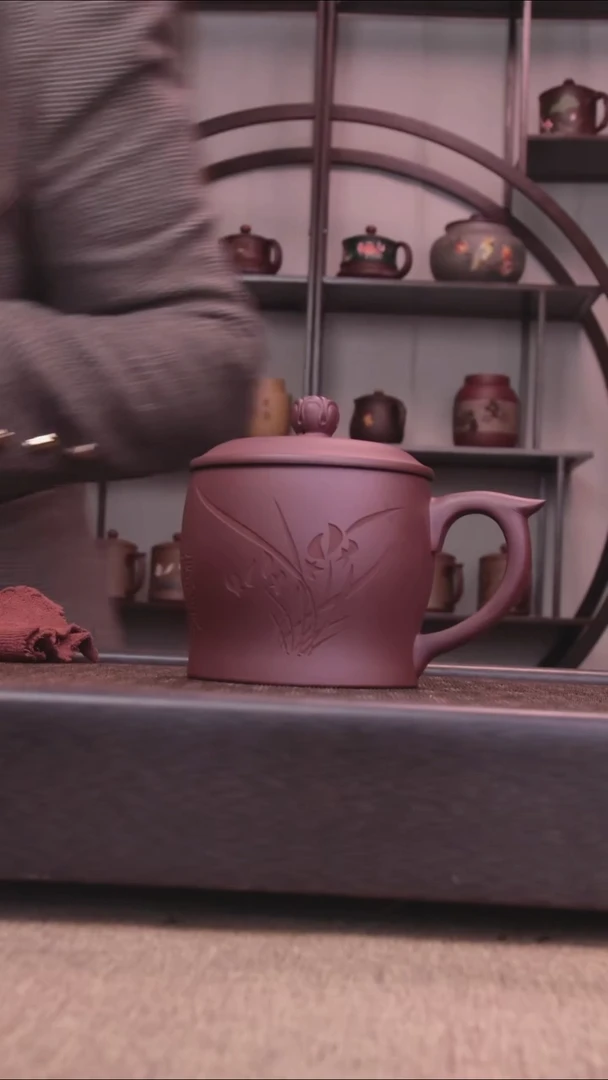 茶杯紫砂新品尝新价兰韵如意杯400-450CC容量