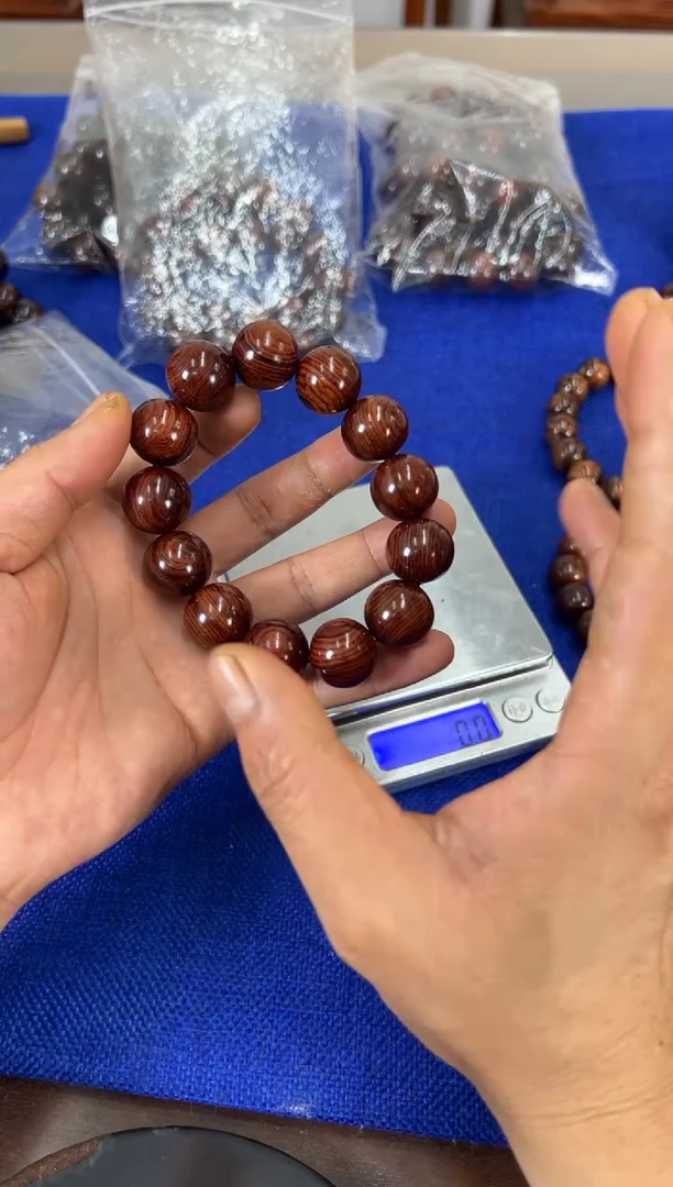 手串/手链黄花梨/降香黄檀1.8紫油梨水波纹手串