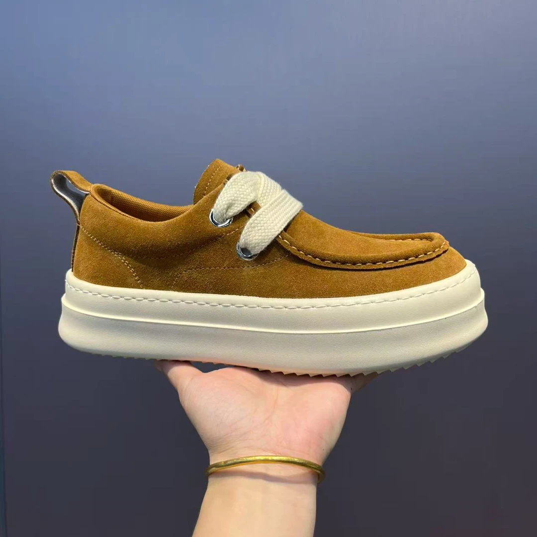 男鞋2025秋冬爆款轻奢品质翻毛皮休闲鞋男士时尚鞋子男款透气潮鞋