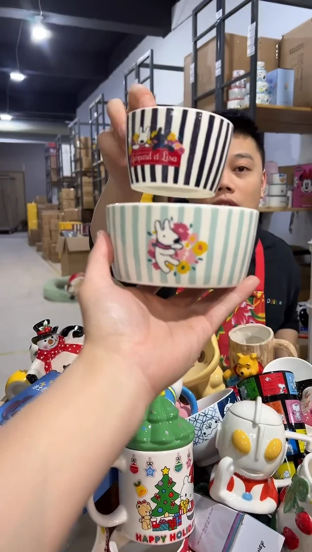 【闪购商品】杯条纹大小碗2件套