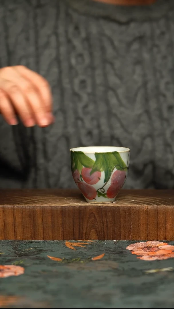 杯釉下彩手工手绘同款陶器
