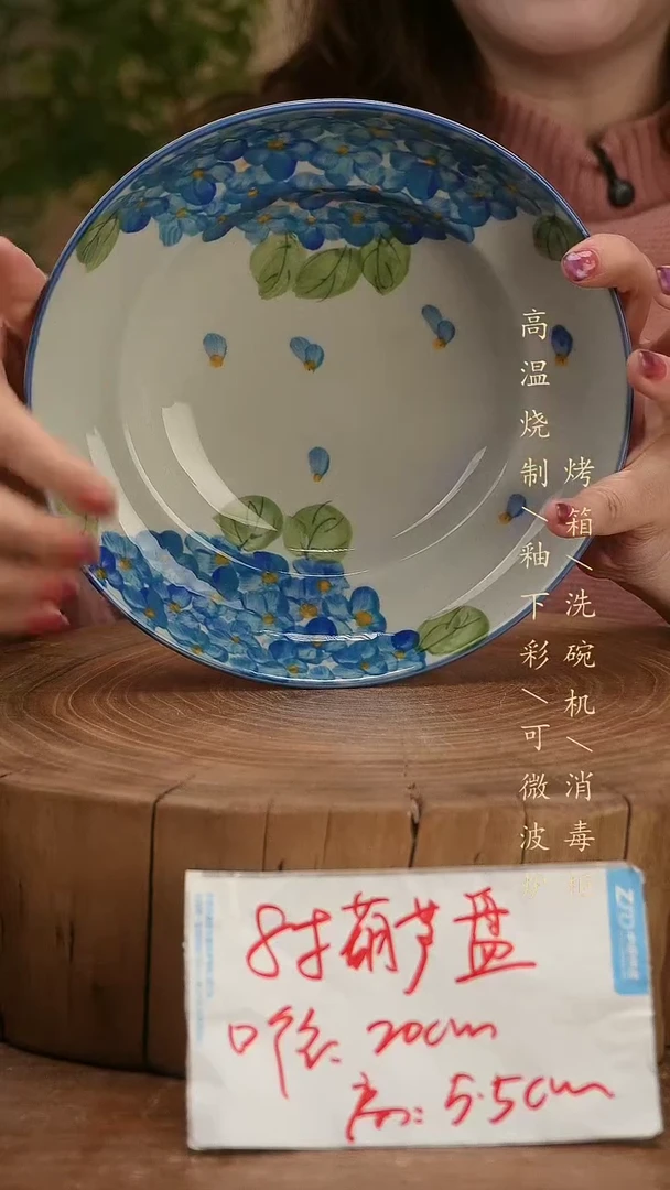 碗瓷景德镇手工手绘高温瓷釉下彩