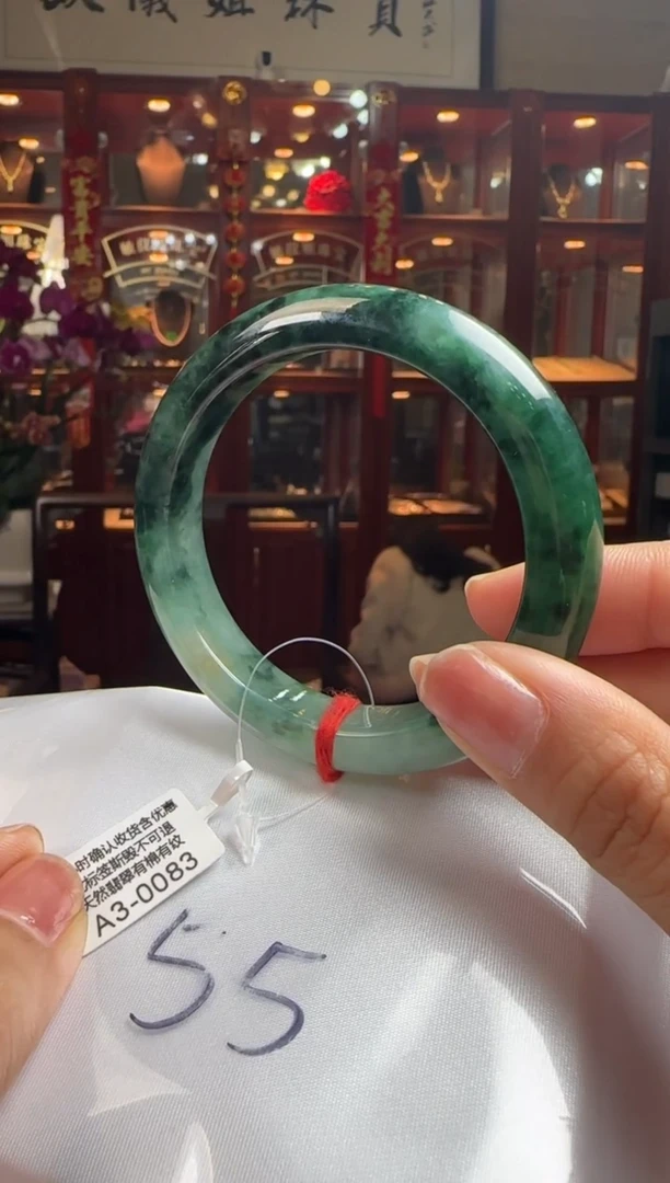 【闪购商品】翡翠手镯未镶嵌55正圈A3-0083(100元运营费