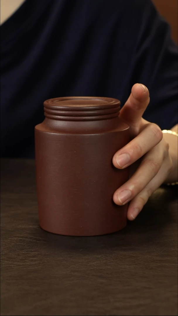紫砂茶叶罐直播福利紫泥洋桶罐