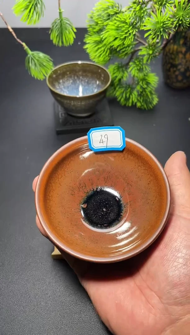 茶盏49( 微瑕 )  叶紫建盏