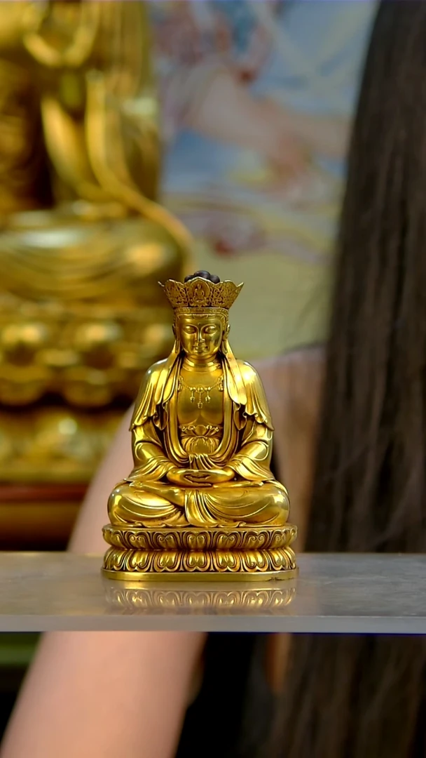 凡**心紫铜鎏金-地藏王-10公分